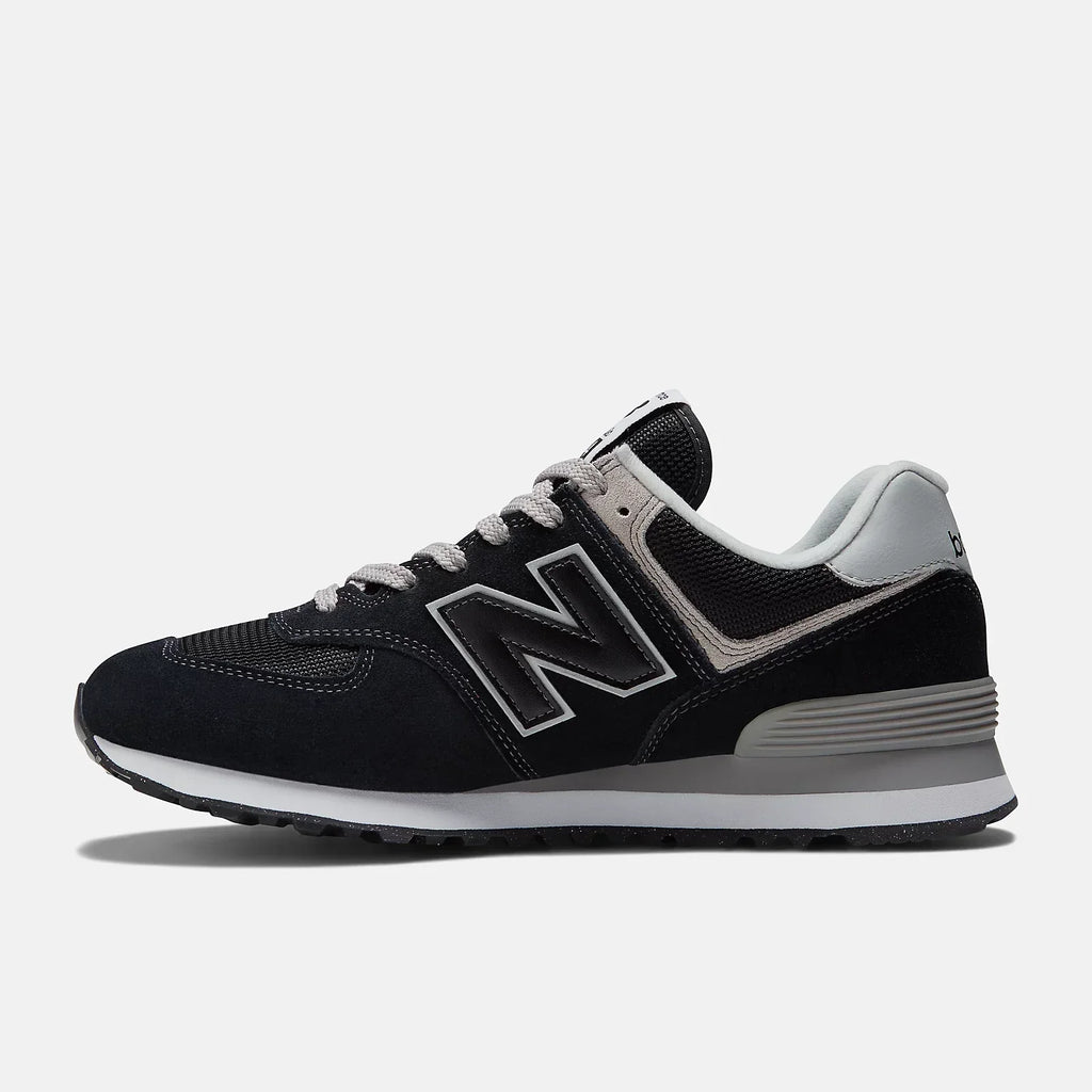 New Balance Men's 574 Core Shoes - Black/White