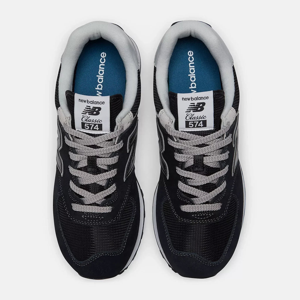 New Balance Men's 574 Core Shoes - Black/White