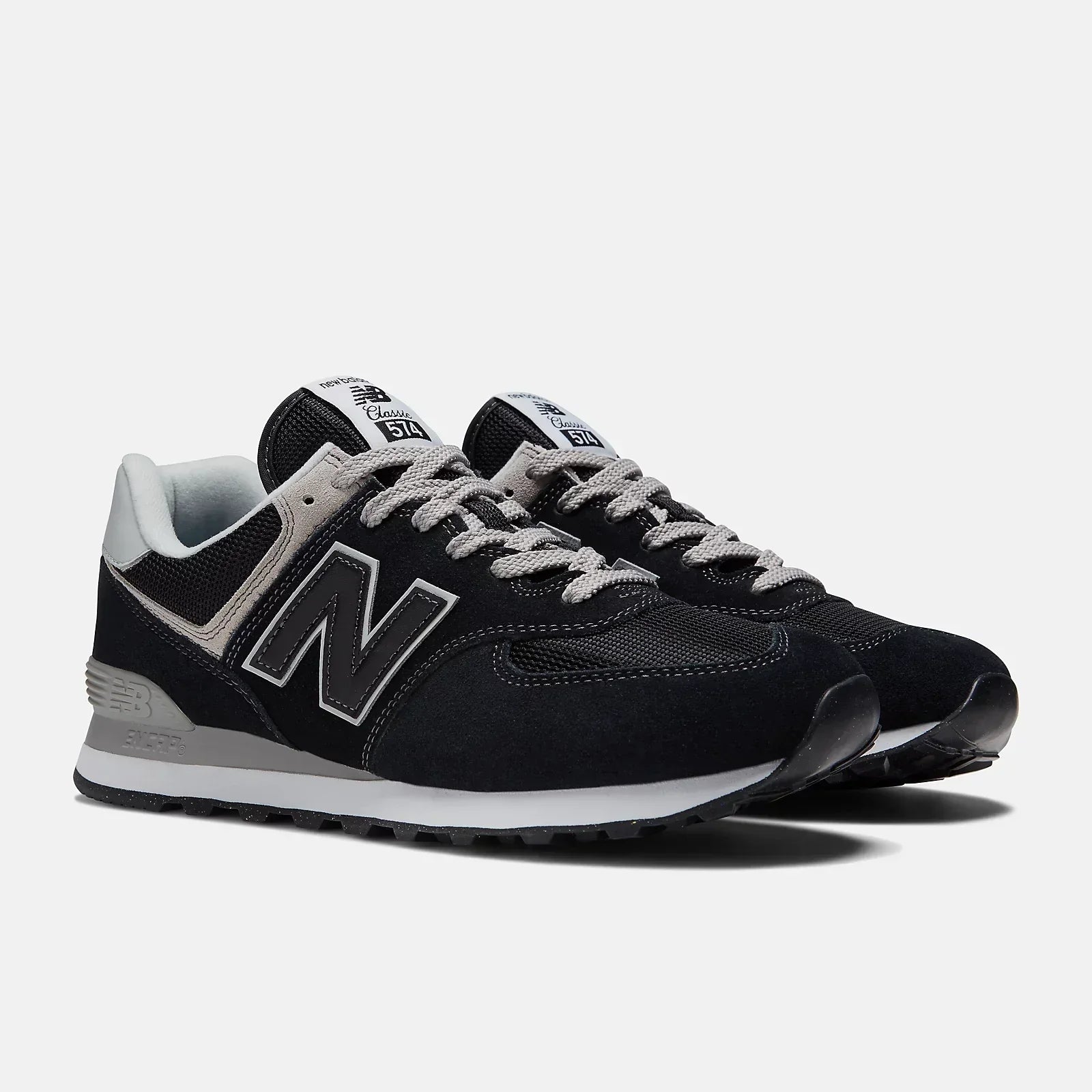 New Balance Men's 574 Core Shoes - Black/White